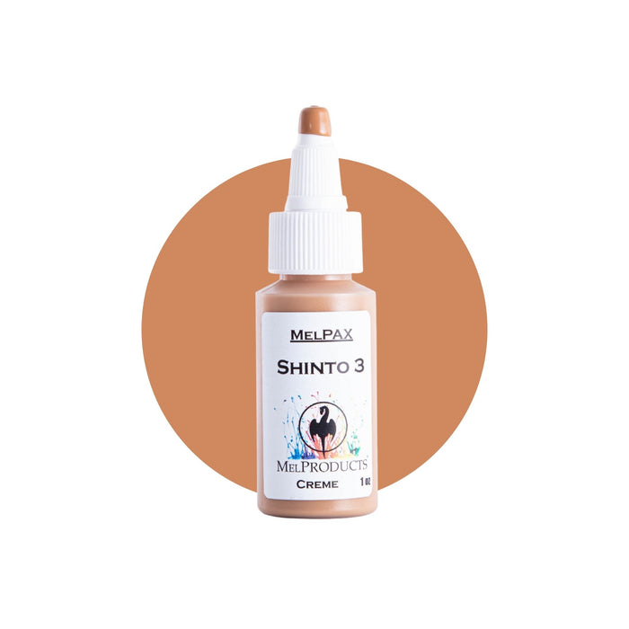 Mel Products Creme MelPax 1oz Shinto 3 with swatch