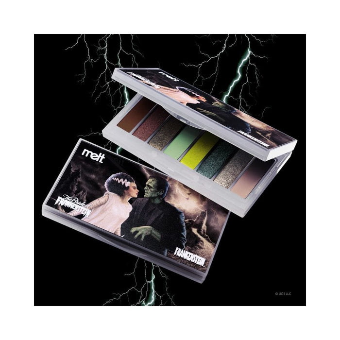 Melt Cosmetics The Bride of Frankenstein & Frankenstein Eyeshadow Palette stylized