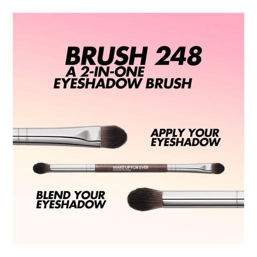 Make Up For Ever Double Ended Eyeshadow Brush #248 2 step user guide