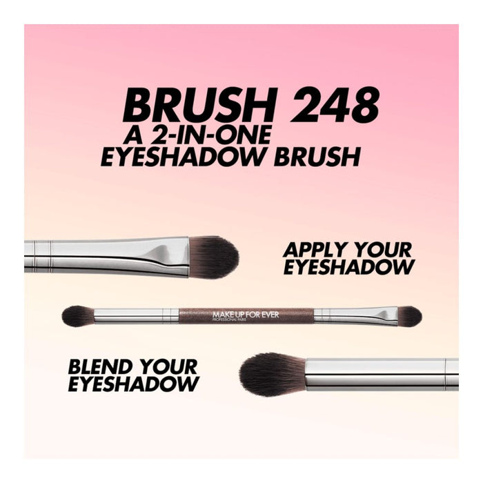 Make Up For Ever Double Ended Eyeshadow Brush #248 2 step user guide