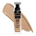 Nyx Can't Stop Won't Stop Full Coverage Foundation Buff with swatch behind product