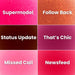 NYX Fat Oil Lip Drip Color Chart with names of shades