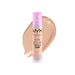 NYX Bare With Me Concealer Serum Vanilla with swatch behind product