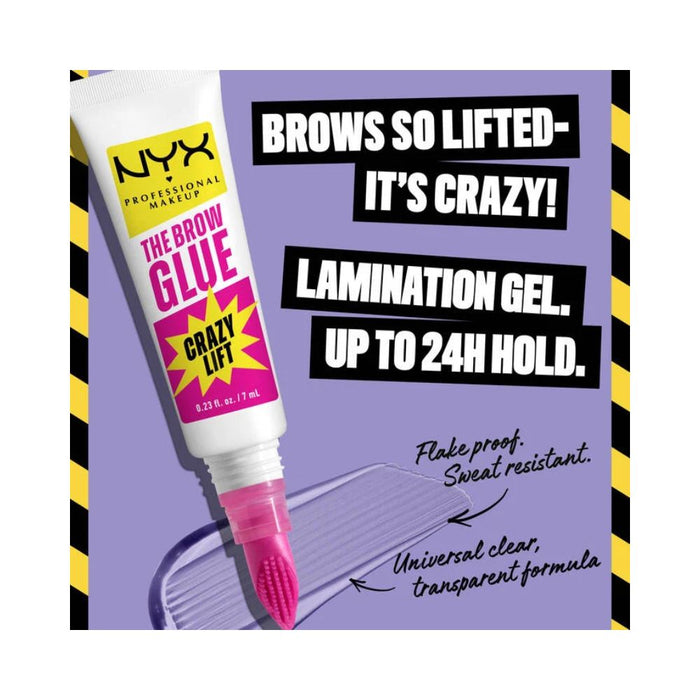 NYX The Brow Glue Crazy Lift Transparent formula perks