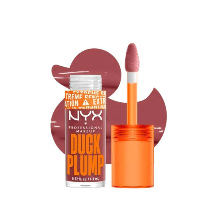 NYX Duck Plump High Pigment Lip Gloss mauve out my way with swatch