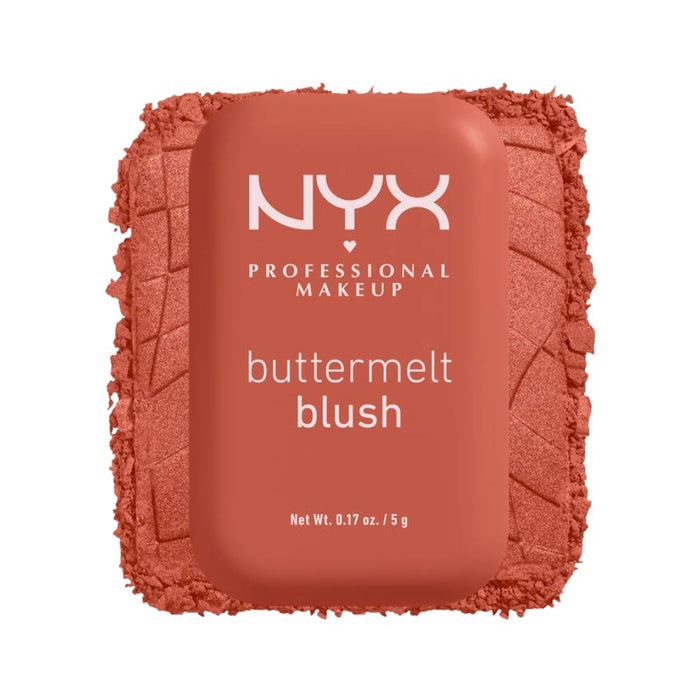 NYX Buttermelt Blush feeling butta with swatch - glow finish