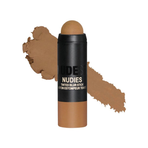 Nudestix Nudies Tinted Blur Foundation Stick Medium 6 with swatch