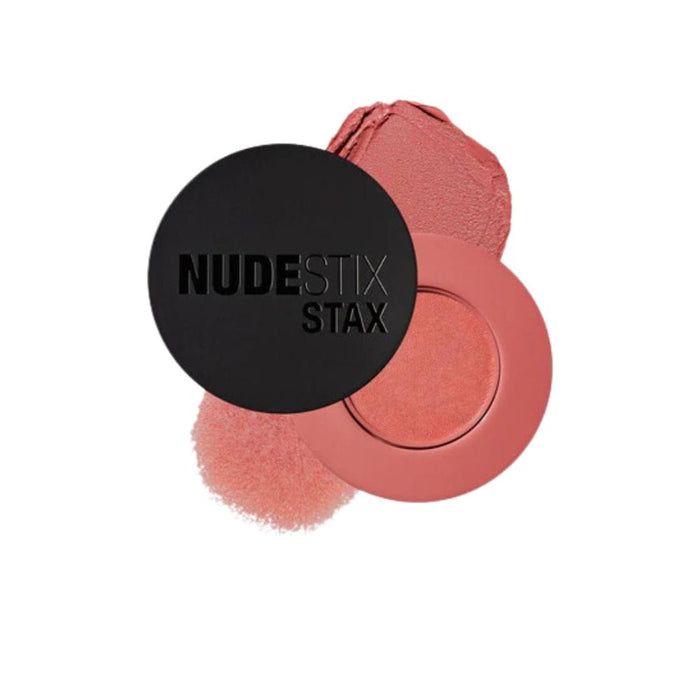 Nudestix STAX All Over Color Blush Balm Cheeky Coral with swatch