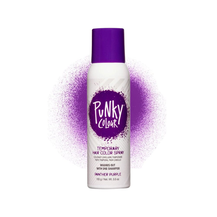 Punky Colour Temporary Hair Color Spray 3.5oz Panther Purple with swatch