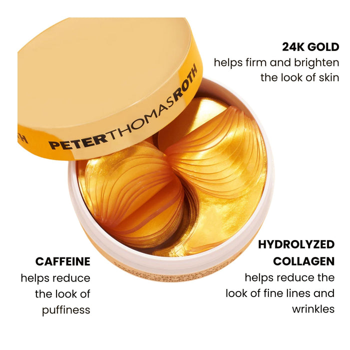 Peter Thomas Roth 24K Gold Pure Luxury Lift & Firm Hydra-Gel Eye Patches key ingredients and the benefits