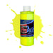 ProAiir Hybrid Waterproof Makeup Fluorescent Blacklight Colors 4oz Flo Yellow with split swatch