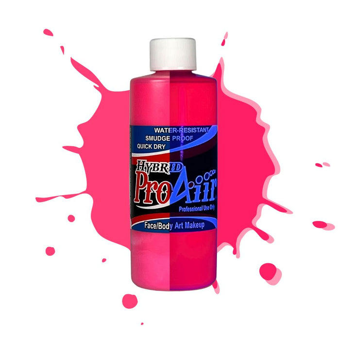 ProAiir Hybrid Waterproof Makeup Atomic UV Color 4oz Plutonium Pink with split swatch