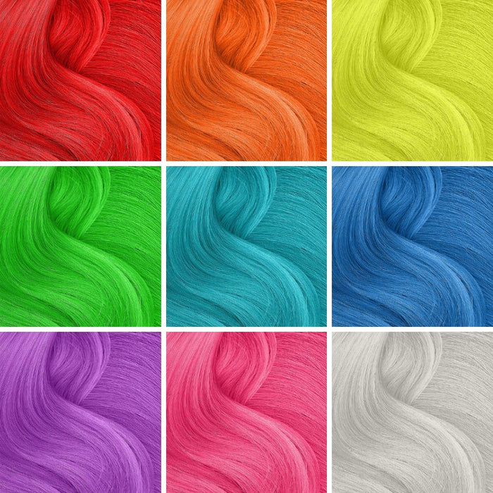 Punky Colour Temporary Hair Color Spray swatch chart 3x3