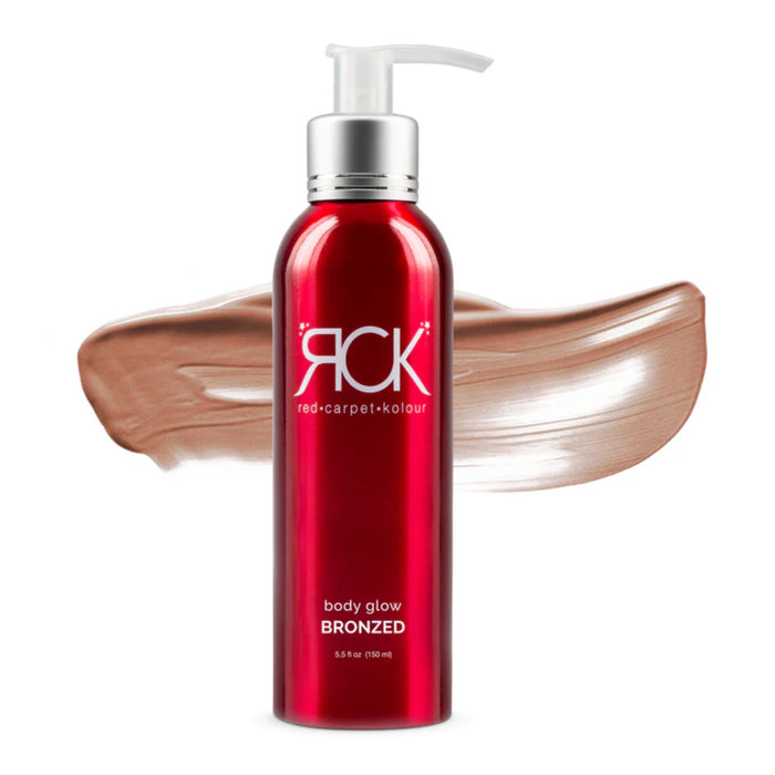 Red Carpet Kolour Body Glow Bronzed 5.5oz with swatch