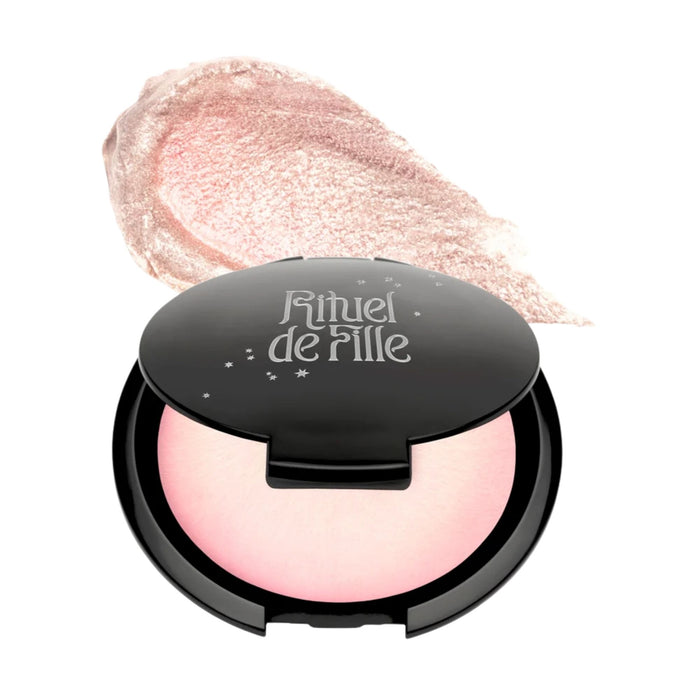 Rituel De Fille Rare Light Luminizer compact Solaris with swatch behind