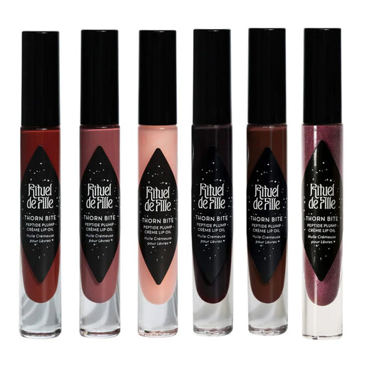 Rituel De Fille Thorn Bite Peptide Plump Creme Lip Oil group pic of all available shades
