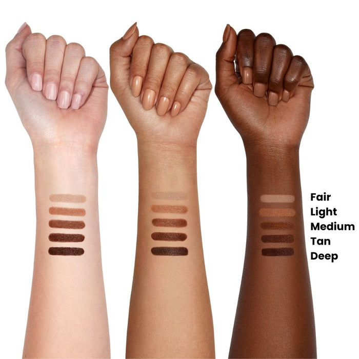 Smashbox Precision Contour Stick swatches on different skintones 