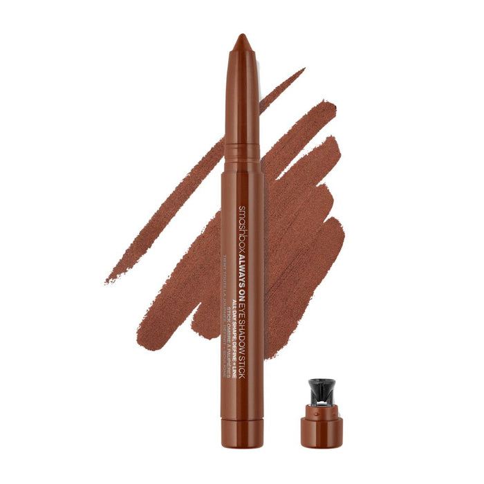 Smashbox Always On Eye Shadow Stick No Angel with swatch behind