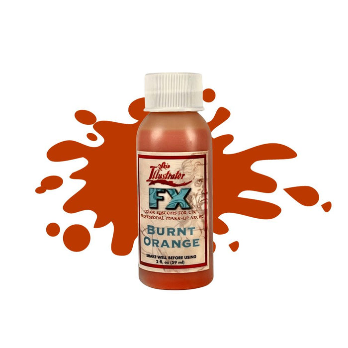 Skin Illustrator FX Liquid Burnt Orange 2oz bottle with swatch