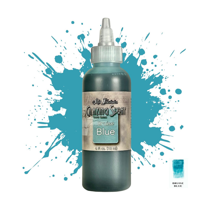 Skin Illustrator Glazing Spray 4oz bruise blue with swatch
