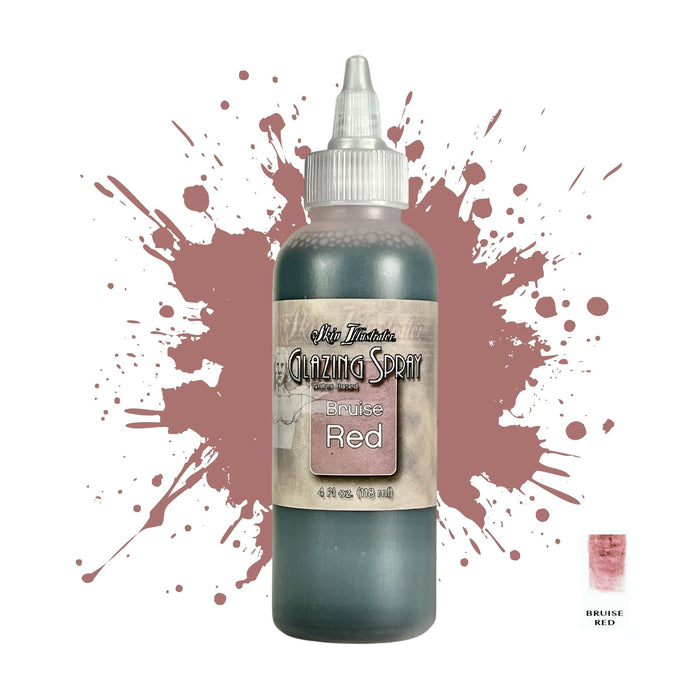 Skin Illustrator Glazing Spray 4oz bruise red with swatch