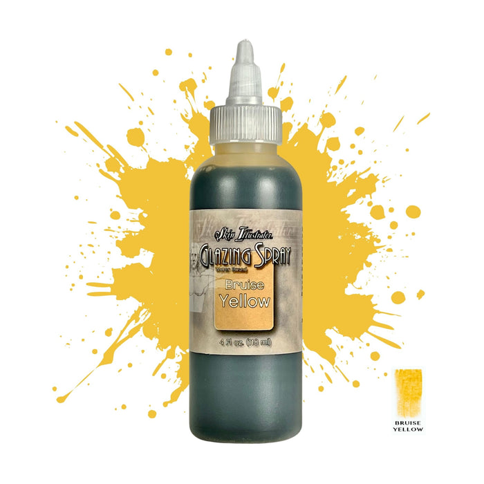 Skin Illustrator Glazing Spray 4oz bruise yellow with swatch