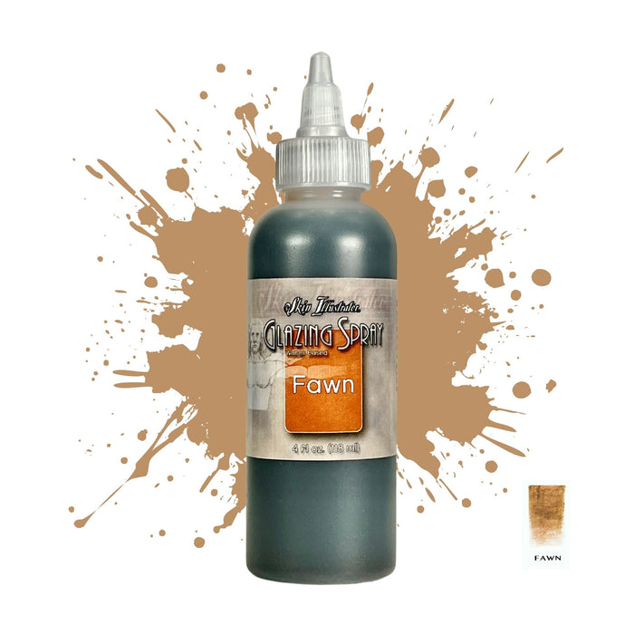 Skin Illustrator Glazing Spray 4oz fawn with swatch