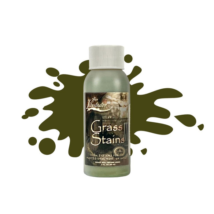 Skin Illustrator Grunge Liquid Grass Stains 2oz with swatch behind