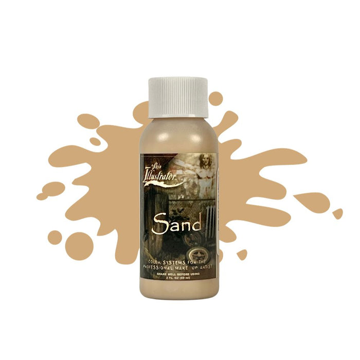 Skin Illustrator Grunge Liquid Sand 2oz with swatch behind