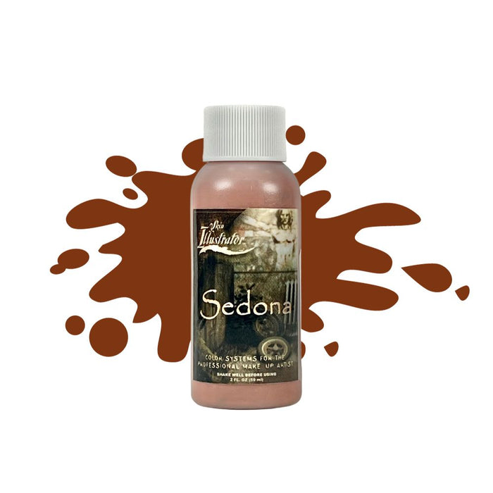 Skin Illustrator Grunge Liquid Sedona 2oz with swatch behind