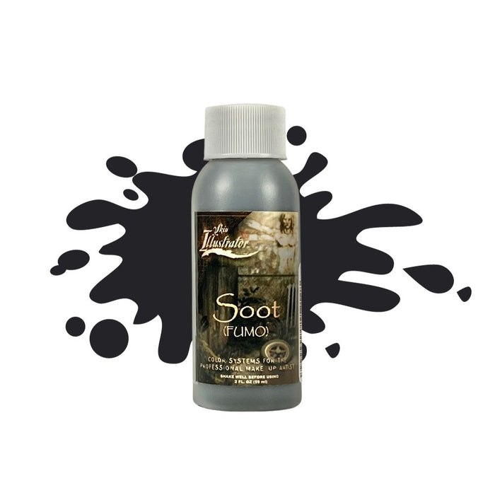 Skin Illustrator Grunge Liquid Soot 2oz with swatch behind