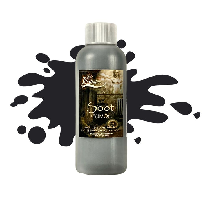 Skin Illustrator Grunge Liquid Soot 4oz with swatch behind