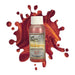 Skin Illustrator Alchemy Liquid Iron Red 2oz with swatch behind