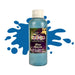 Skin Illustrator Mardi Gras Liquid Blue Bayou 4oz bottle with swatch behind.