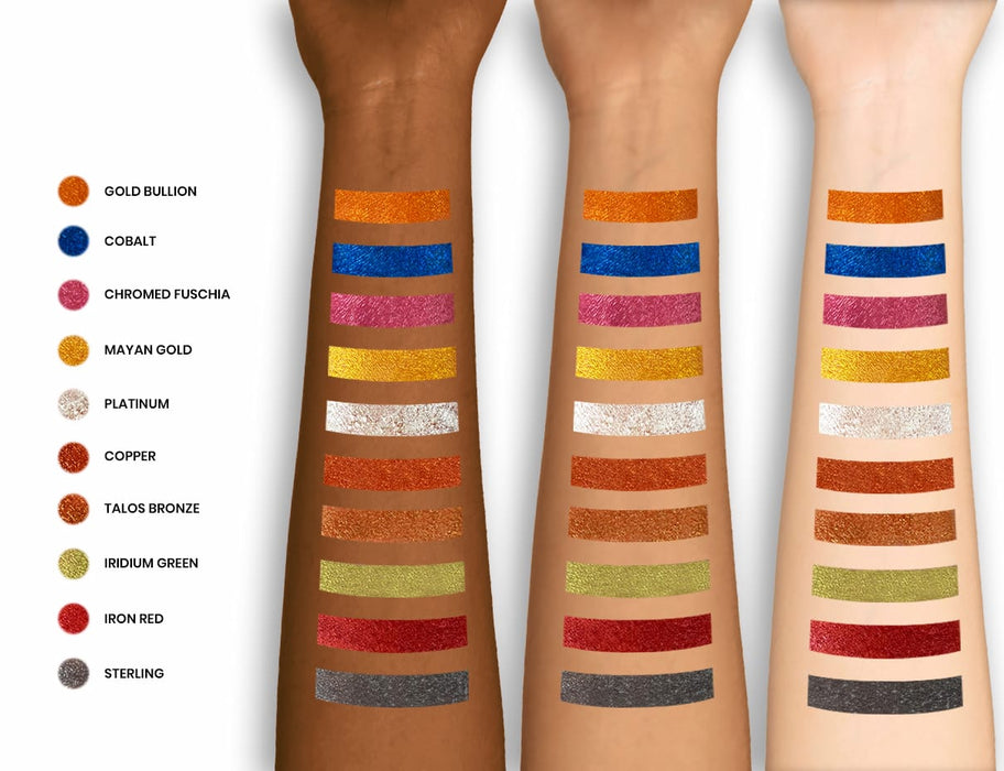 Skin Illustrator Palette Alchemy arm swatches on different skin tones