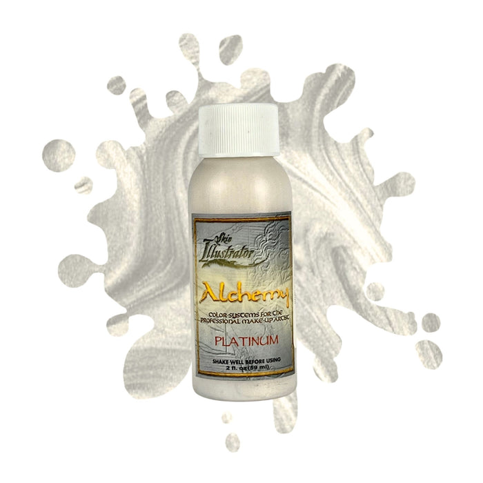 Skin Illustrator Alchemy Liquid Platinum 2oz with swatch behind