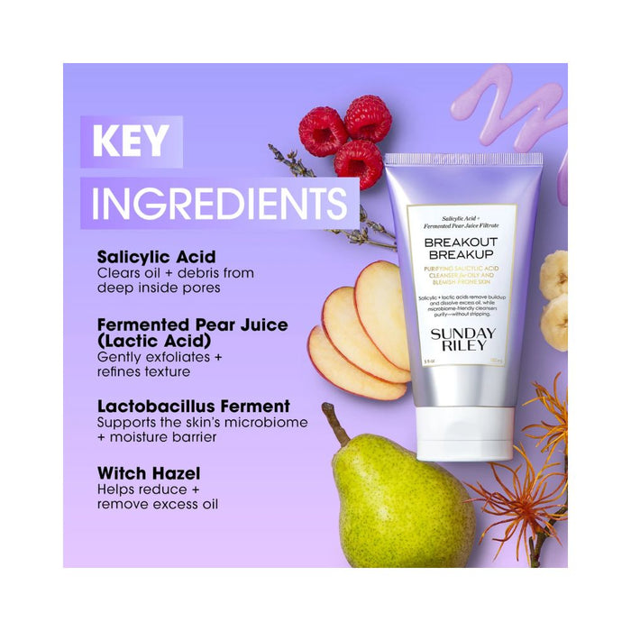 Sunday Riley Breakout Breakup Purifying Salicylic Acid Cleanser 5oz