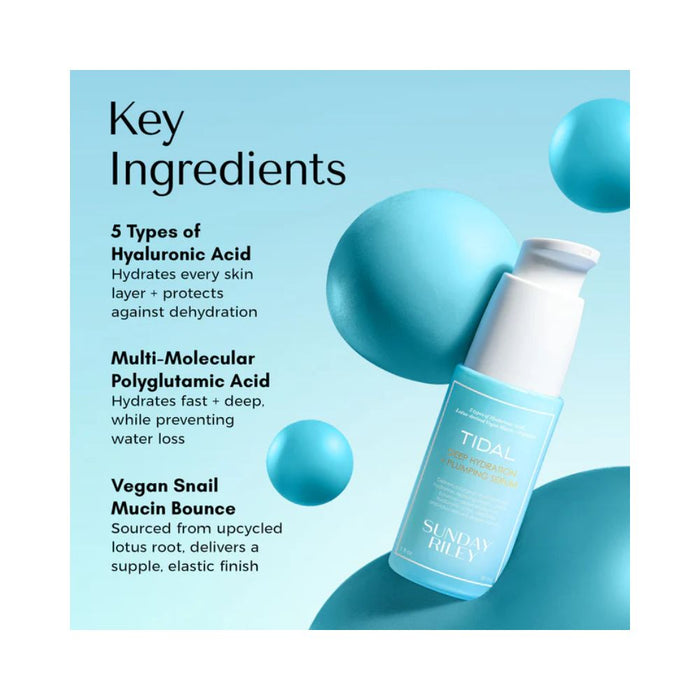 Sunday Riley Tidal Deep Hydration And Plumping Serum 1oz