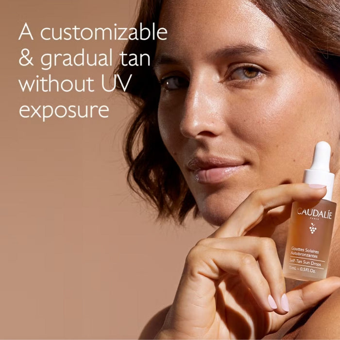 Caudalie self-tan sun drops model