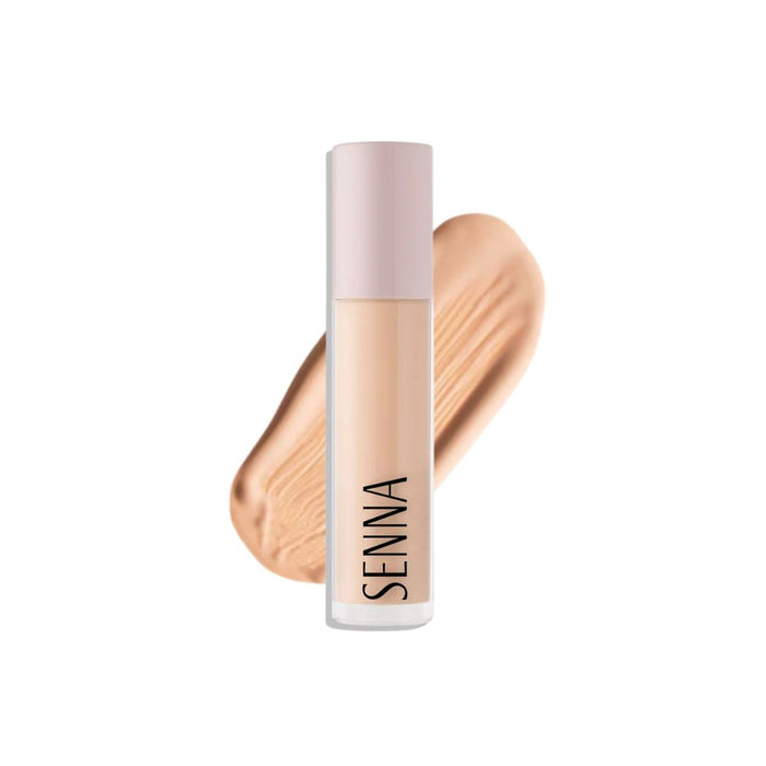 Senna Luminous Lift Concealer Light 1 with swatch behind