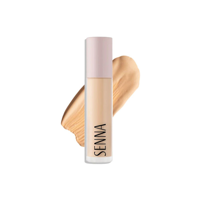 Senna Luminous Lift Concealer Medium 1 with swatch behind
