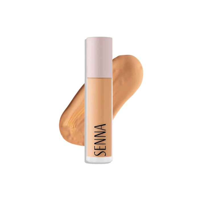 Senna Luminous Lift Concealer Tan 1 with swatch behind