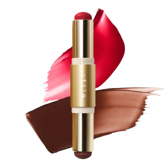 Stila Blush & Bronze Hydro-Blur Cheek Duo Cranberry & Mahogany with swatches