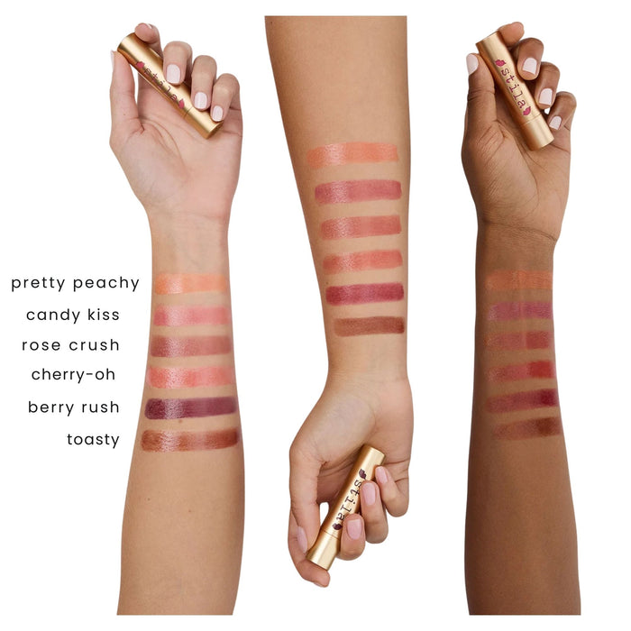 Stila Heaven's Dew Honey Glow Balm arm swatches