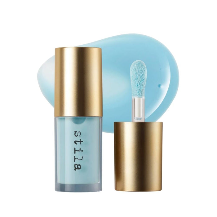 Stila Heaven's Dew Gel Lip Oil Ice Queen with swatch