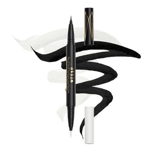 Stila SAD Dual Ended Liquid Eyeliner intense black / snow with swatches