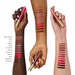 Stila Stay All Day Liquid Lipstick arm swatches on dark, medium and light skin tones