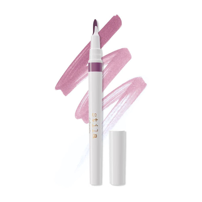 Stila Calligraphy Lip Stain Amelia with swatch behind