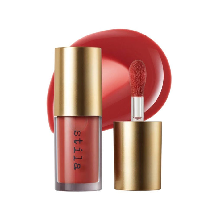 Stila Heaven's Dew Gel Lip Oil Blushing with swatch