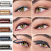 Stila Stay All Day Inkwear Liquid Eyeliner colors applied individually around light skin tone eyes